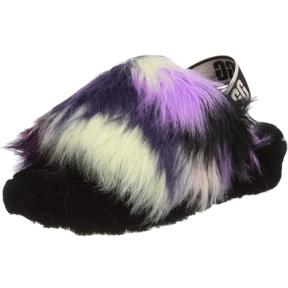 NIB UGG Women's Fluff Yeah Slide Tie Dye Slipper